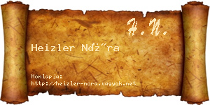 Heizler Nóra névjegykártya