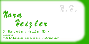 nora heizler business card