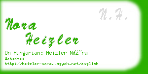 nora heizler business card